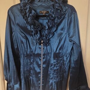Blue Ruffled Jacket